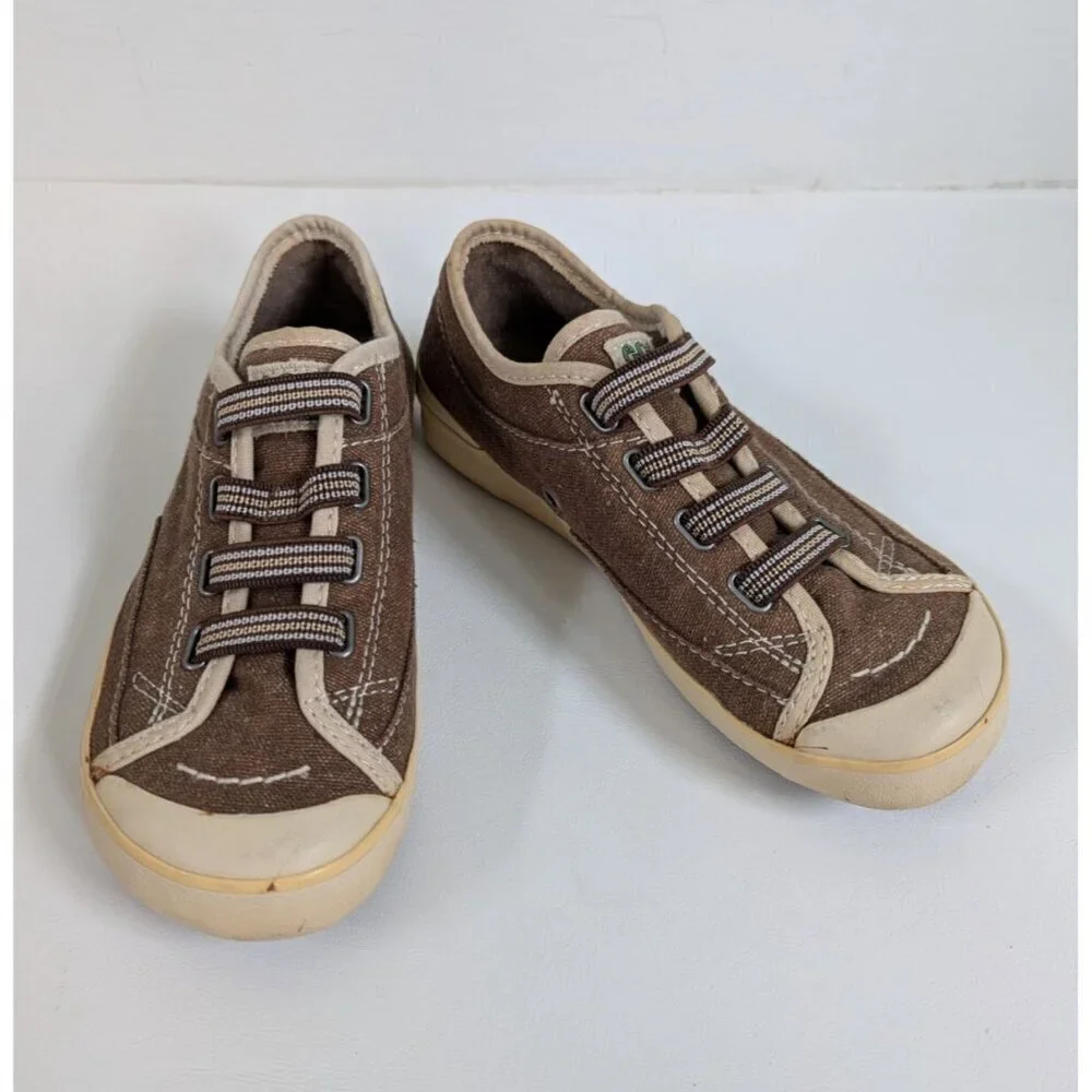 Simple Kids Slip On Eco Friendly 'Eco Sneaks' Sneakers Size 1 Brown Unisex